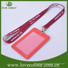 Polyester custom business card holder neck lanyard